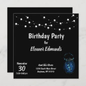  nacht gevierd op Birthday Party Kaart (Voorkant / Achterkant)