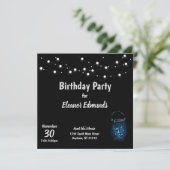  nacht gevierd op Birthday Party Kaart (Staand voorkant)