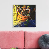 Nacht Geviste katten Canvas Afdruk (Insitu (Woonkamer))