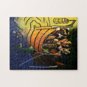 Nacht Geviste katten Legpuzzel (Horizontaal)