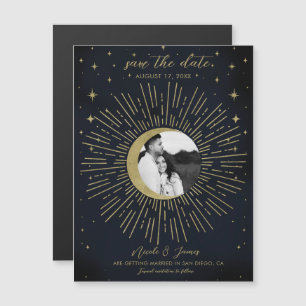Nacht Gouden Zonnekriebels Foto Save The Date