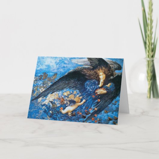 Nacht & Haar Trein van Sterren - Edward Robert Hug Feestdagen Kaart (Voorkant)