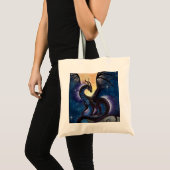 Nacht Herfst Dragon art van Carla Morrow Tote Bag (Voorkant (product))