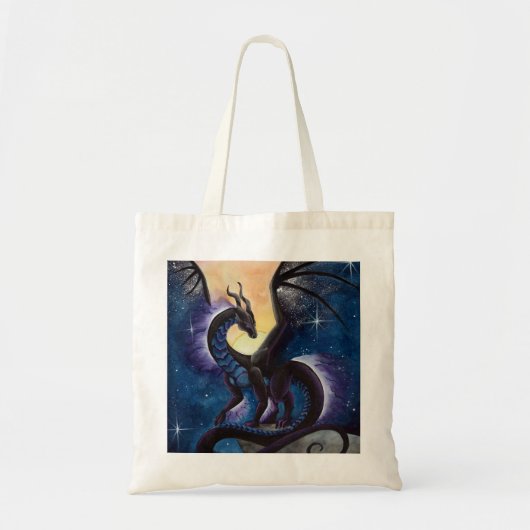 Nacht Herfst Dragon art van Carla Morrow Tote Bag (Voorkant)