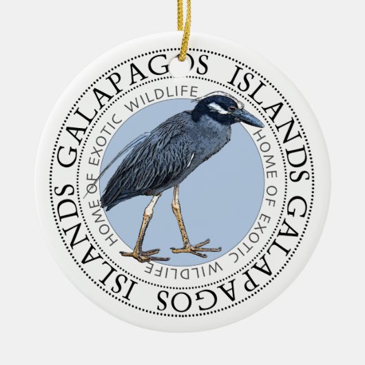 Nacht Heron Galapagos Eilanden Keramisch Ornament (Voorkant)