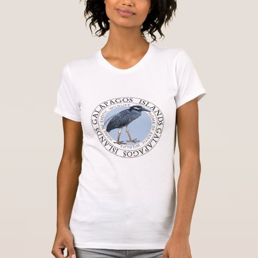 Nacht Heron Galapagos Eilanden T-shirt (Voorkant)