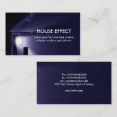 Nacht Huis Licht Elektriciteit en Winter Visitekaartje (Voorkant / Achterkant)