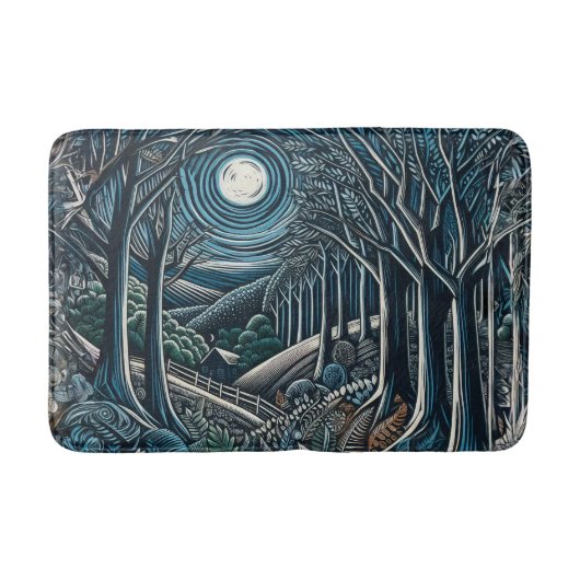 Nacht in de Bossen Badmat (Voorkant)