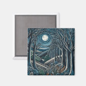 Nacht in de Bossen Magneet (Voorkant / Achterkant)