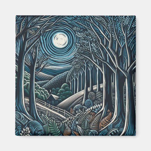 Nacht in de Bossen Magneet (Voorkant)