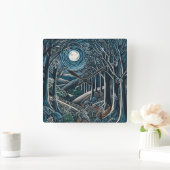 Nacht in de Bossen Vierkante Klok (Huis)