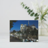 Nacht in de Notre Dame Parijs Briefkaart (Staand voorkant)