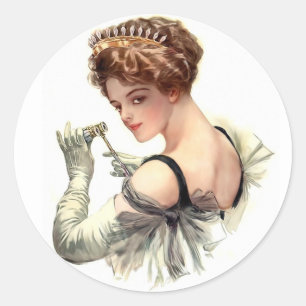 Nacht in de opera ronde sticker