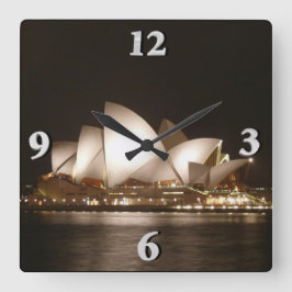 Nacht in de opera vierkante klok