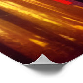 Nacht in de stad bij het meer | AI Art Poster (Hoek)