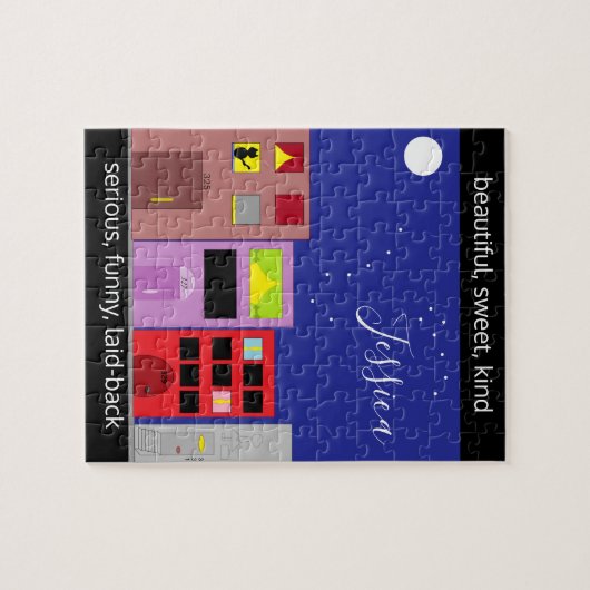 Nacht in de stad legpuzzel (Horizontaal)