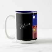 Nacht in de Stad: Tweekleurige Koffiemok (Links)