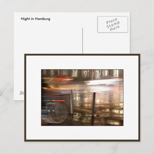 Nacht in Hamburg Briefkaart (Voorkant / Achterkant)
