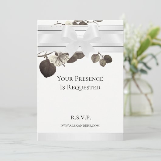 Nacht in het witte gedeelte Sepia Garden Kaart (Staand voorkant)