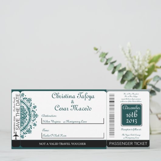 Nacht in India Uitnodiging tot uitzending van het  (Staand voorkant)