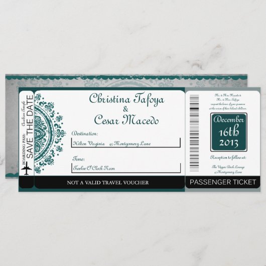 Nacht in India Uitnodiging tot uitzending van het (Voorkant / Achterkant)