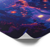 Nacht in Los Angeles California USA Poster (Hoek)