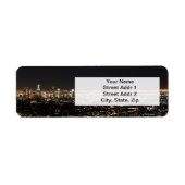 Nacht in Los Angeles Return Address Label (Voorkant)