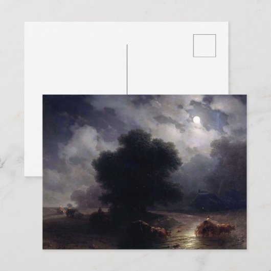 Nacht in Oekraïne door Ivan Aivazovsky Briefkaart (Voorkant / Achterkant)