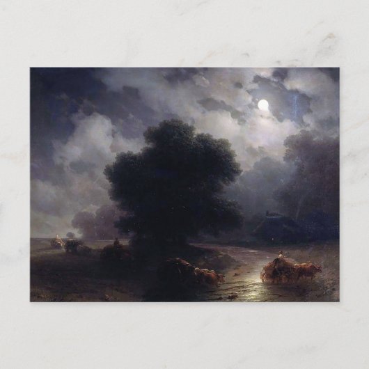 Nacht in Oekraïne door Ivan Aivazovsky Briefkaart (Voorkant)