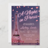 Nacht in Parijs - Birthday Kaart (Voorkant)