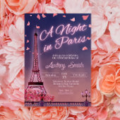 Nacht in Parijs - Birthday Kaart