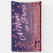 Nacht in Parijs - Birthday Spandoek (Verticaal)