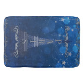 Nacht in Parijs onder de sterren Whimsical Starry Badmat (Voorkant)