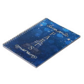 Nacht in Parijs onder de sterren Whimsical Starry Notitieboek (Linkerzijde)