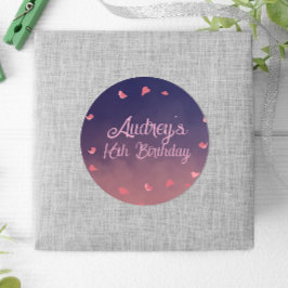 Nacht in Parijs Verjaardag Ronde Sticker