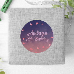 Nacht in Parijs Verjaardag Ronde Sticker