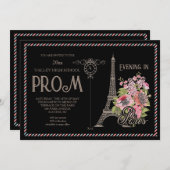 nacht in Parijs via uitnodigingen (Voorkant / Achterkant)