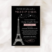 Nacht in Paris Eiffel Tower Dad Daughter Dance Kaart