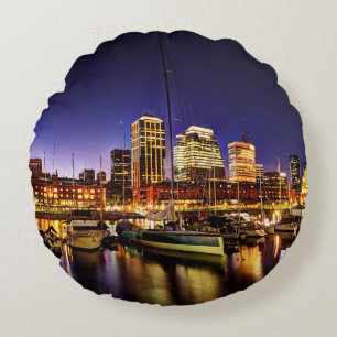 nacht in Puerto Madero Rond Kussen