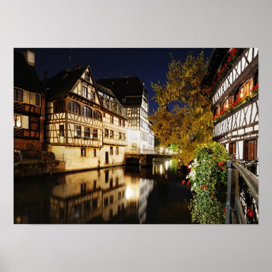 Nacht in Straatsburg Poster (Voorkant)