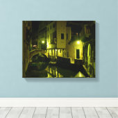 Nacht in Venetië Canvas Afdruk (Insitu (Houten vloer))