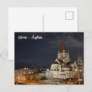 Nacht in Wenen, Oostenrijk Briefkaart