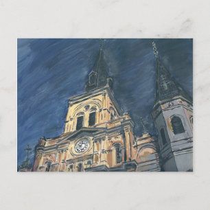 Nacht kathedraal, Frans kwartier Briefkaart