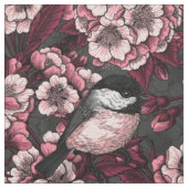 Nacht kersen tuin stof (Swatch)