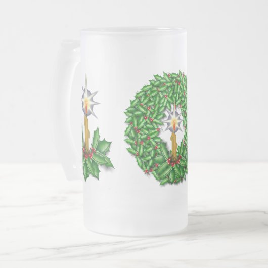 Nacht kerstfeest voorste Mok (Voorkant links)