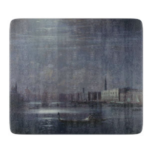 Nacht landschap in Venetië (Italiaanse stad) Snijplank