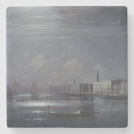 Nacht landschap in Venetië (Italiaanse stad) Stenen Onderzetter