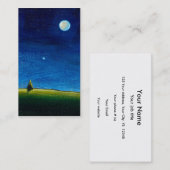 Nacht landschapskunst De sterren roepen, Colin Visitekaartje (Voorkant / Achterkant)