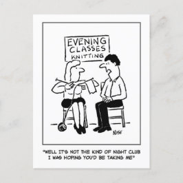 Nacht-lessen volwasseneneducatie en nachtclub briefkaart