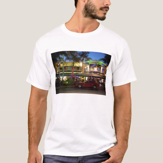 Nacht leven op Ocean Drive, South Beach, Miami T-shirt (Voorkant)